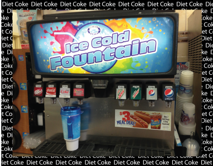 Diet Coke with Background